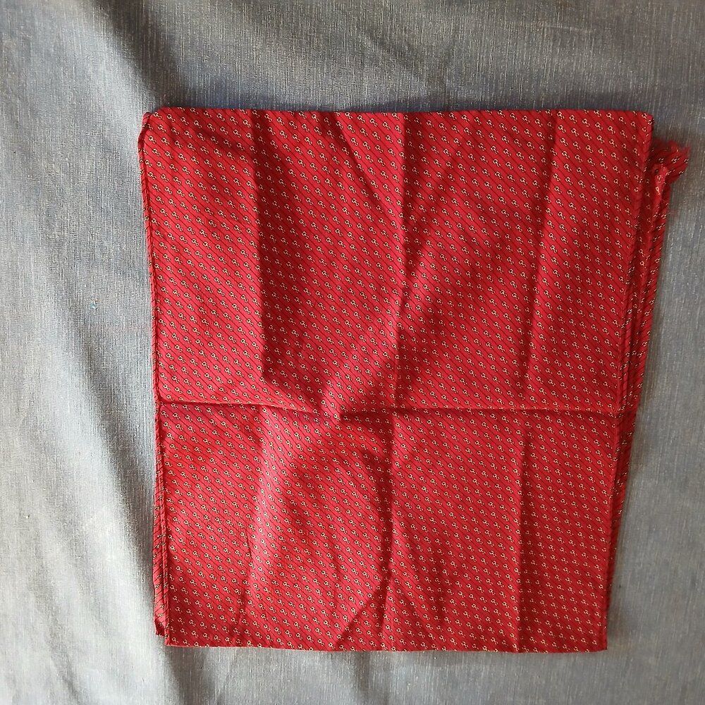 Men PKBANKEN Red & Gold Fashion Pattern Scarf 100% silk by WIN
